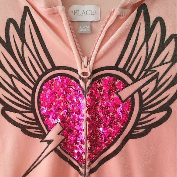 Children'sāPlaceāZipĀ UpāHoodieā-āSizeā7/8 - Picture 2 of 4